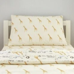 Safari Natural 100% Cotton Cot Bed / Toddler Duvet Cover And Pillowcase Set -IT Luggage Kids Sales Store 1000185207 alt02
