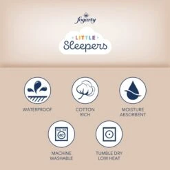 Fogarty Little Sleepers Terry Towelling Waterproof Mattress Protector -IT Luggage Kids Sales Store 30249546 alt04