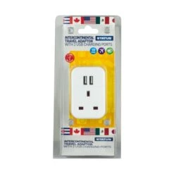Status Intercontinental Travel Adaptor With Two USB Ports