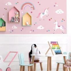 Glitter Unicorn Wall Sticker 6 Glitter Unicorn Wall Sticker -IT Luggage Kids Sales Store 30552447 alt02