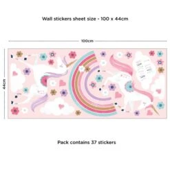 Glitter Unicorn Wall Sticker 7 Glitter Unicorn Wall Sticker -IT Luggage Kids Sales Store 30552447 alt09