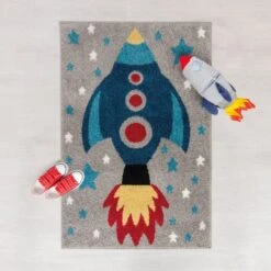 Space Rocket Rug