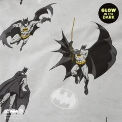 Batman Grey Reversible Glow In The Dark Duvet Cover And Pillowcase Set -IT Luggage Kids Sales Store 30691815 alt04