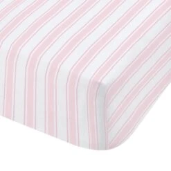Bianca Check Stripe 100% Cotton Fitted Sheet -IT Luggage Kids Sales Store 30721686