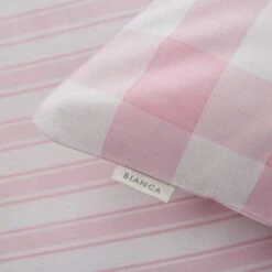 Bianca Check And Stripe 100% Cotton Duvet Cover And Pillowcase Set -IT Luggage Kids Sales Store 30721826 alt04