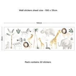 Safari Natural Medium Wall Stickers 7 Safari Natural Medium Wall Stickers -IT Luggage Kids Sales Store 30724045 alt09