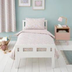 Ditsy Bunny Pink 100% Cotton Duvet Cover And Pillowcase Set -IT Luggage Kids Sales Store 30731777