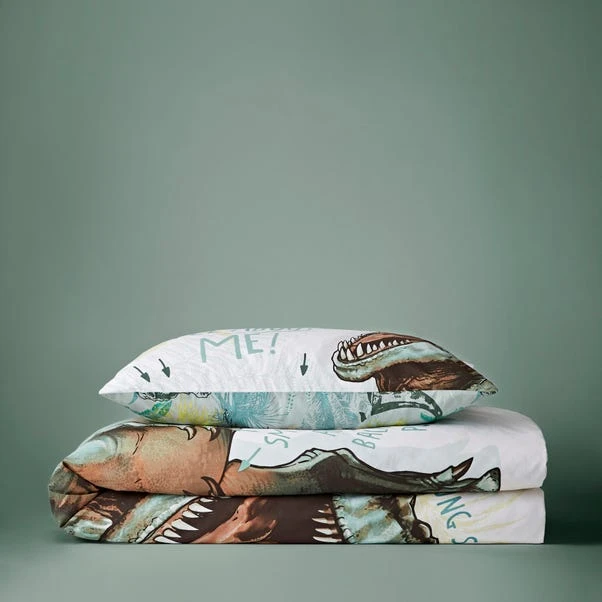 All About T-Rex 100% Cotton Duvet Cover And Pillowcase Set 6 All About T-Rex 100% Cotton Duvet Cover And Pillowcase Set - Image 6
