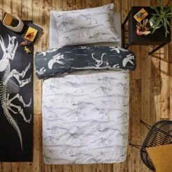 Fossil Forager 100% Cotton Duvet Cover And Pillowcase Set -IT Luggage Kids Sales Store 30747591