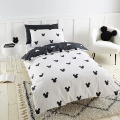 Disney Mickey Mouse Mono Duvet Cover And Pillowcase Set -IT Luggage Kids Sales Store 30768153
