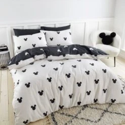 Disney Mickey Mouse Mono Duvet Cover And Pillowcase Set -IT Luggage Kids Sales Store 30768154