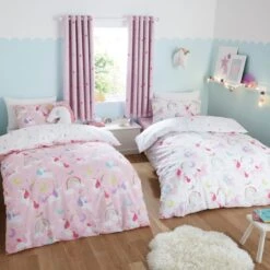Unicorn Stars Duvet Cover And Pillowcase Twin Pack Set