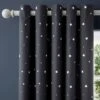 Outer Space Blackout Eyelet Curtains
