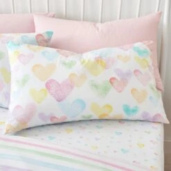 Rainbow Hearts Duvet Cover And Pillowcase Set -IT Luggage Kids Sales Store 30792069 alt02