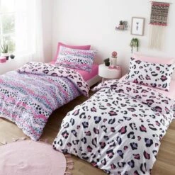 Leopard Twin Pack Duvet Cover And Pillowcase Set