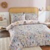 Vintage Floral Duvet Cover And Pillowcase Set