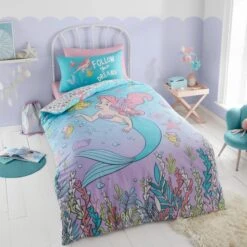 Disney The Little Mermaid Duvet Cover And Pillowcase Set -IT Luggage Kids Sales Store 30792089