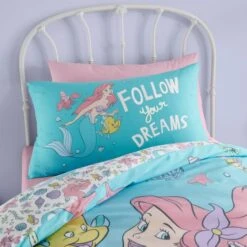 Disney The Little Mermaid Duvet Cover And Pillowcase Set -IT Luggage Kids Sales Store 30792090 alt02