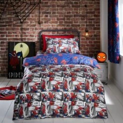 Marvel Spider-Man Navy Duvet Cover And Pillowcase Set -IT Luggage Kids Sales Store 30792091 alt01