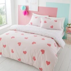 Love Hearts Duvet Cover And Pillowcase Set