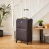 Elements Grey And Ochre Soft Shell Suitcase