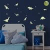 Glow In The Dark Dino Small Wall Sticker