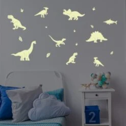 Glow In The Dark Dino Small Wall Sticker -IT Luggage Kids Sales Store 30796970 alt02