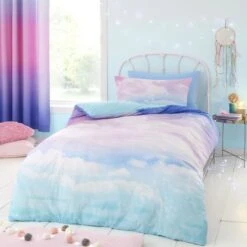 Catherine Lansfield Rainbow Ombre Clouds Duvet Cover And Pillowcase Set -IT Luggage Kids Sales Store 30804911