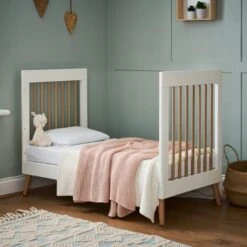 Obaby Maya Mini Cot Bed, White & Natural Pine -IT Luggage Kids Sales Store 30820758 alt02