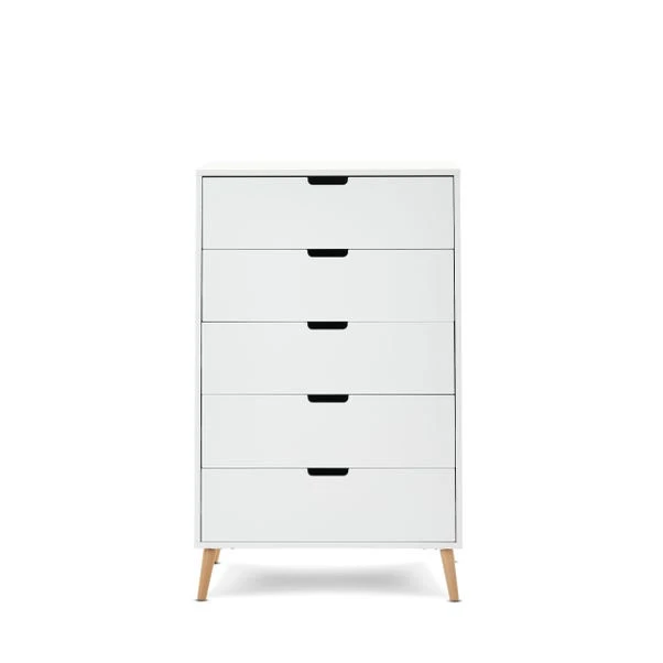 Obaby Maya Tall 5 Drawer Chest, White 2 Obaby Maya Tall 5 Drawer Chest, White - Image 2