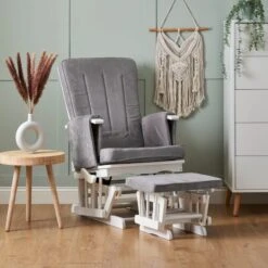 Obaby Deluxe Reclining Glider Chair And Stool