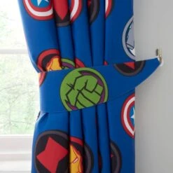 Disney Marvel Logo Blackout Eyelet Curtains -IT Luggage Kids Sales Store 30826279 alt03