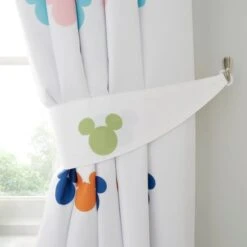 Disney Mickey Mouse Rainbow Blackout Eyelet Curtains 9 Disney Mickey Mouse Rainbow Blackout Eyelet Curtains -IT Luggage Kids Sales Store 30826280 alt03