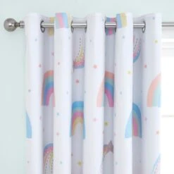 Watercolour Rainbow Blackout Eyelet Curtains -IT Luggage Kids Sales Store 30826489