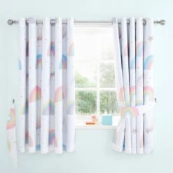 Watercolour Rainbow Blackout Eyelet Curtains -IT Luggage Kids Sales Store 30826489 alt01