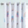 Watercolour Rainbow Blackout Eyelet Curtains
