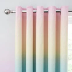 Rainbow Ombre Blackout Eyelet Curtains 12 Rainbow Ombre Blackout Eyelet Curtains -IT Luggage Kids Sales Store 30826521