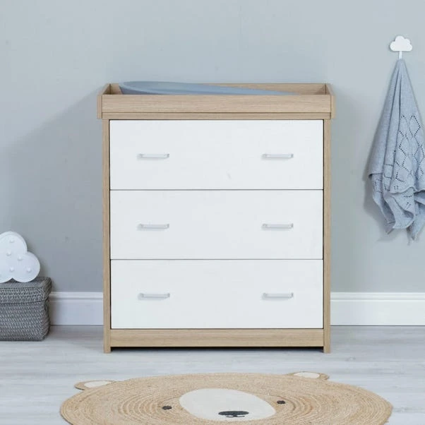 Babymore Luno Veni 3 Drawer Chest & Changing Unit 1 Babymore Luno Veni 3 Drawer Chest & Changing Unit