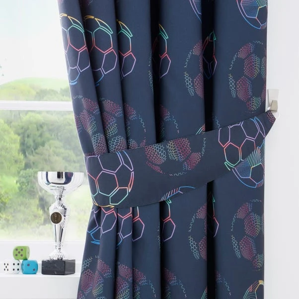 Bright Football Eyelet Blackout Curtains 4 Bright Football Eyelet Blackout Curtains - Image 4