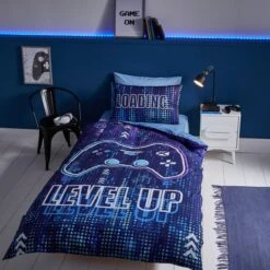 Gamer Level Up Duvet Cover And Pillowcase Set