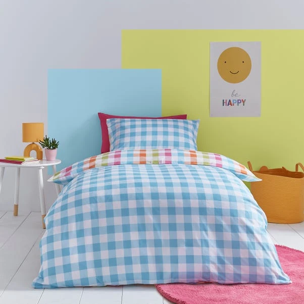 Rainbow Gingham Duvet Cover And Pillowcase Set 2 Rainbow Gingham Duvet Cover And Pillowcase Set - Image 2