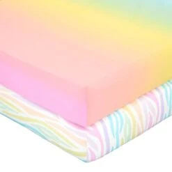Set Of 2 Rainbow Ombre Fitted Sheet -IT Luggage Kids Sales Store 30876489 alt02