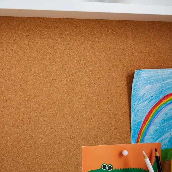 Kids Finley Desk Corkboard And Chair, White 3 Kids Finley Desk Corkboard And Chair, White - Image 3