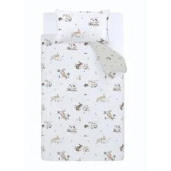 Bianca Bunny Rabbit Friends Cotton Duvet Cover & Pillowcase Set 14 Bianca Bunny Rabbit Friends Cotton Duvet Cover & Pillowcase Set -IT Luggage Kids Sales Store 30879996 alt04
