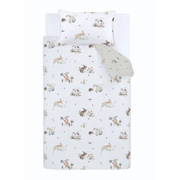 Bianca Bunny Rabbit Friends Cotton Duvet Cover & Pillowcase Set 5 Bianca Bunny Rabbit Friends Cotton Duvet Cover & Pillowcase Set - Image 5