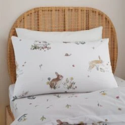 Bianca Bunny Rabbit Friends Cotton Duvet Cover & Pillowcase Set 16 Bianca Bunny Rabbit Friends Cotton Duvet Cover & Pillowcase Set -IT Luggage Kids Sales Store 30879998 alt01