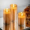 Set Of 3 LED Candle Votive