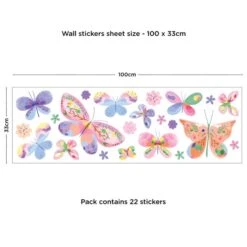 Pastel Butterflies Wall Stickers -IT Luggage Kids Sales Store 30892532 alt09