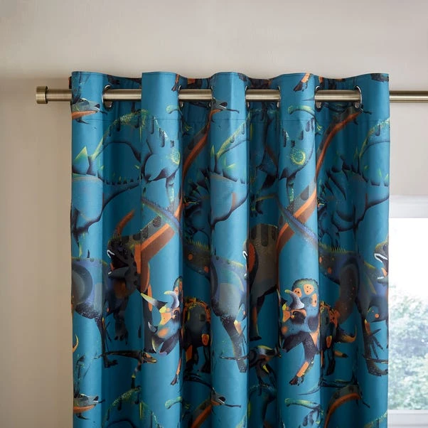 Age Of Dinosaurs Blackout Eyelet Curtains 3 Age Of Dinosaurs Blackout Eyelet Curtains - Image 3