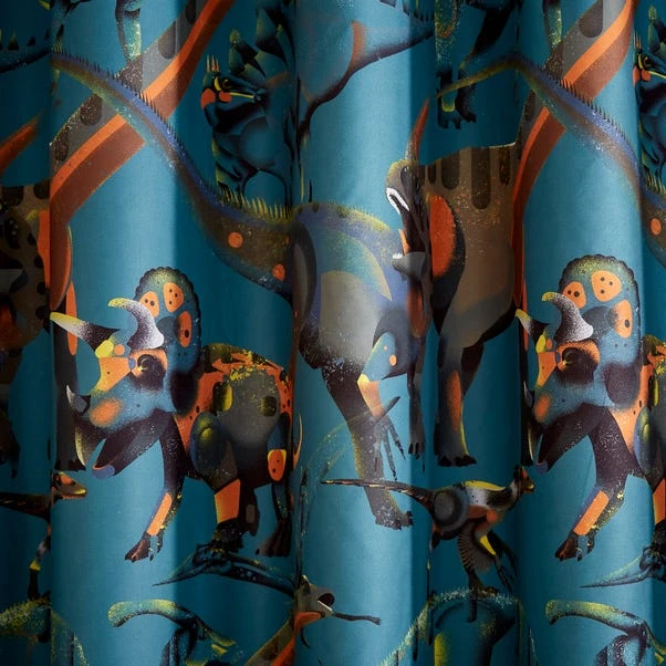 Age Of Dinosaurs Blackout Eyelet Curtains 2 Age Of Dinosaurs Blackout Eyelet Curtains - Image 2